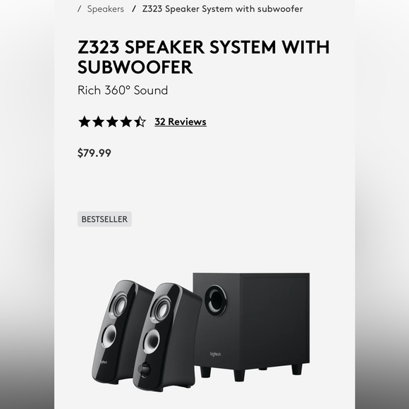 New Logitech z323 subwoofer speakers - Picture 1 of 1